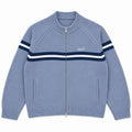 Tri-Stripe Zip Up Knit (Blue)