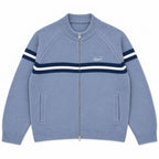 Tri-Stripe Zip Up Knit (Blue)