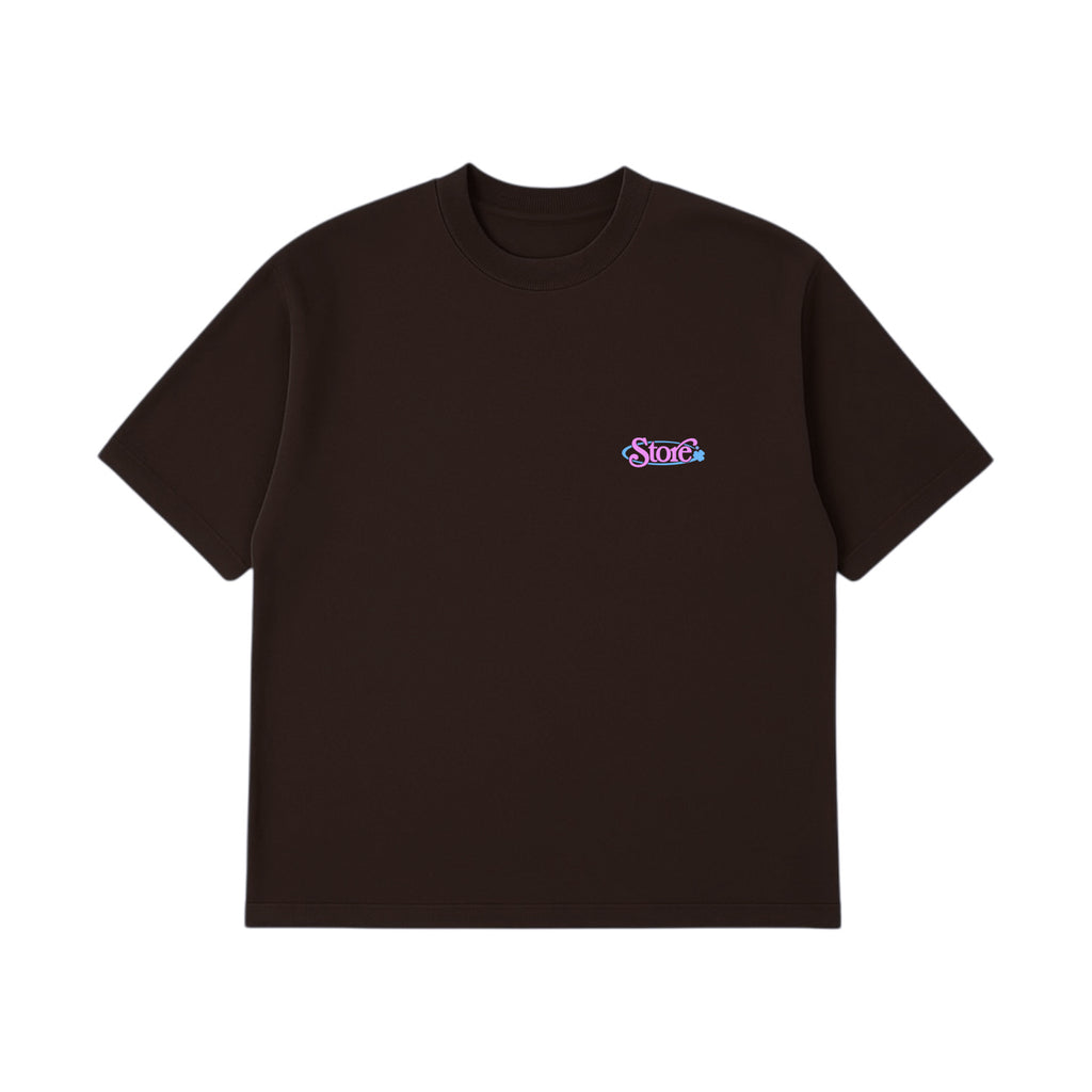Three Leaf T-Shirt (Plum Brown)