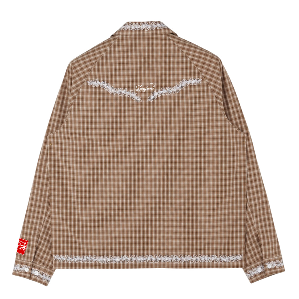 Flannel Oakleaf Overshirt (Tan)