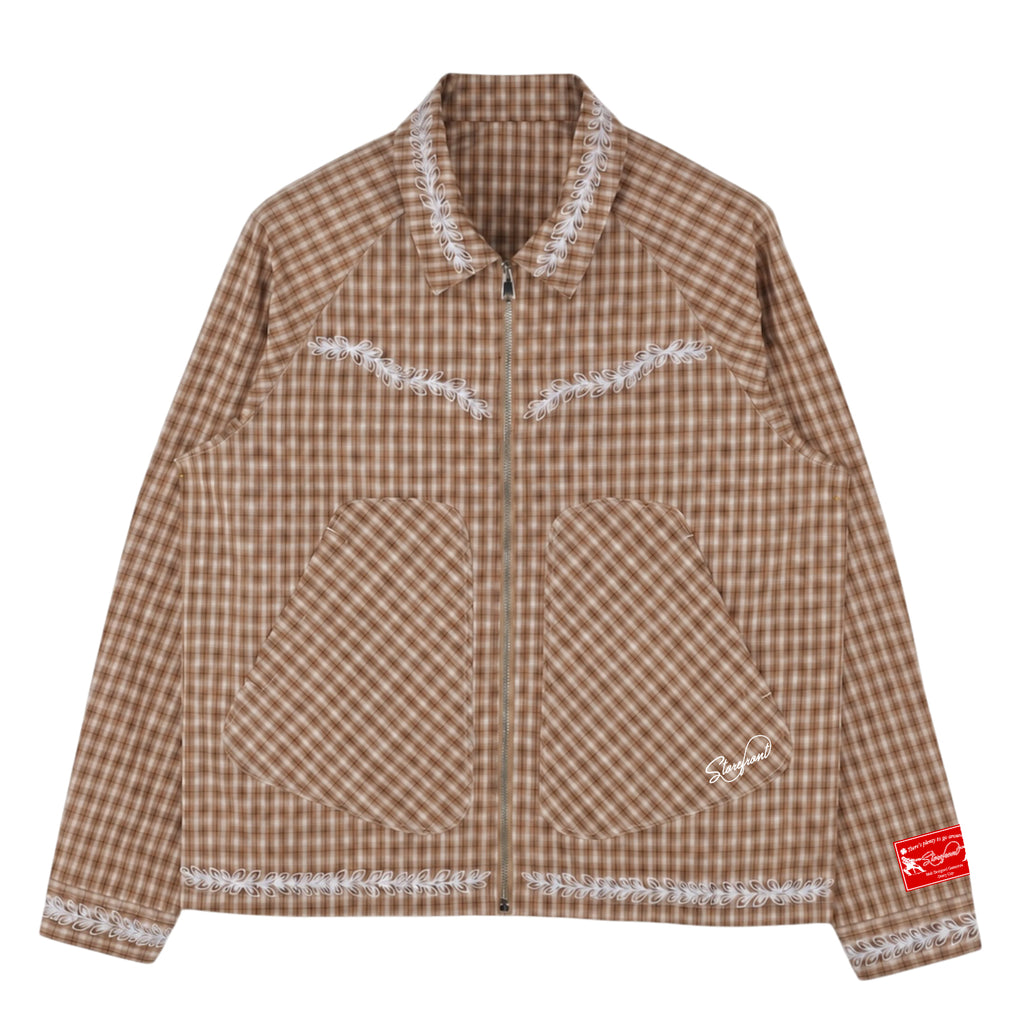 Flannel Oakleaf Overshirt (Tan)