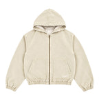 Duck Canvas Zip Up Hoodie (Cream)