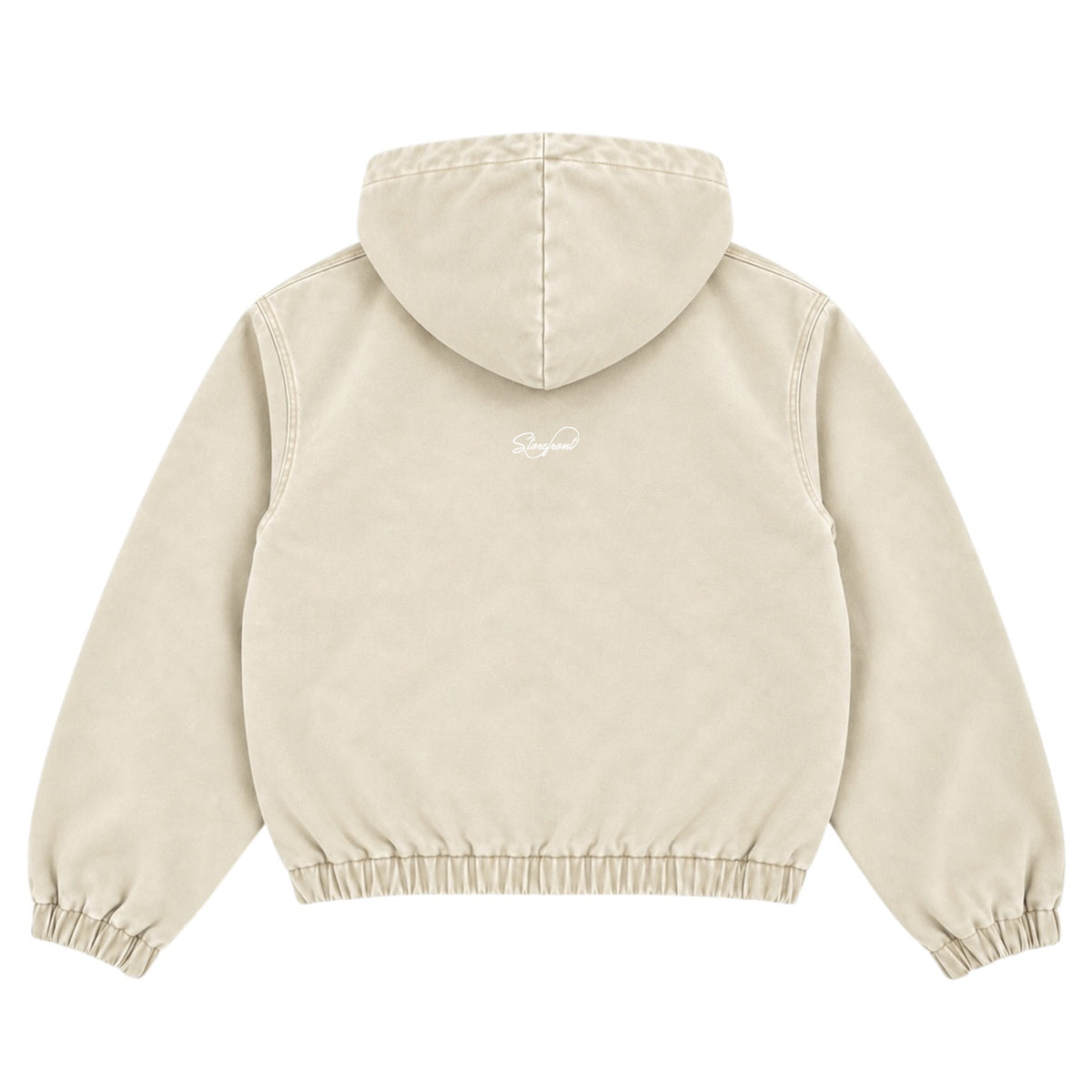 Duck Canvas Zip Up Hoodie (Cream)