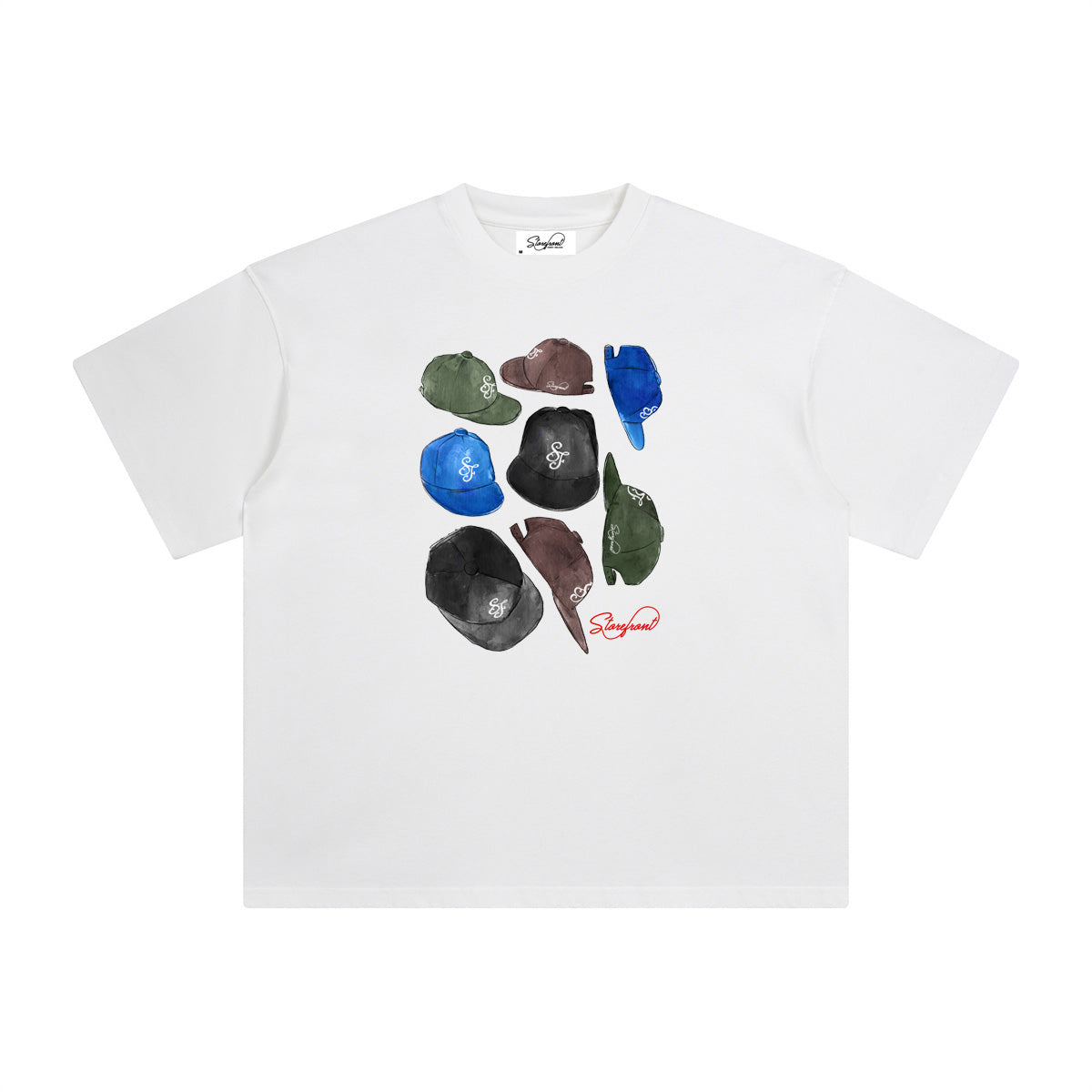 Faded Cap T-Shirt (White)