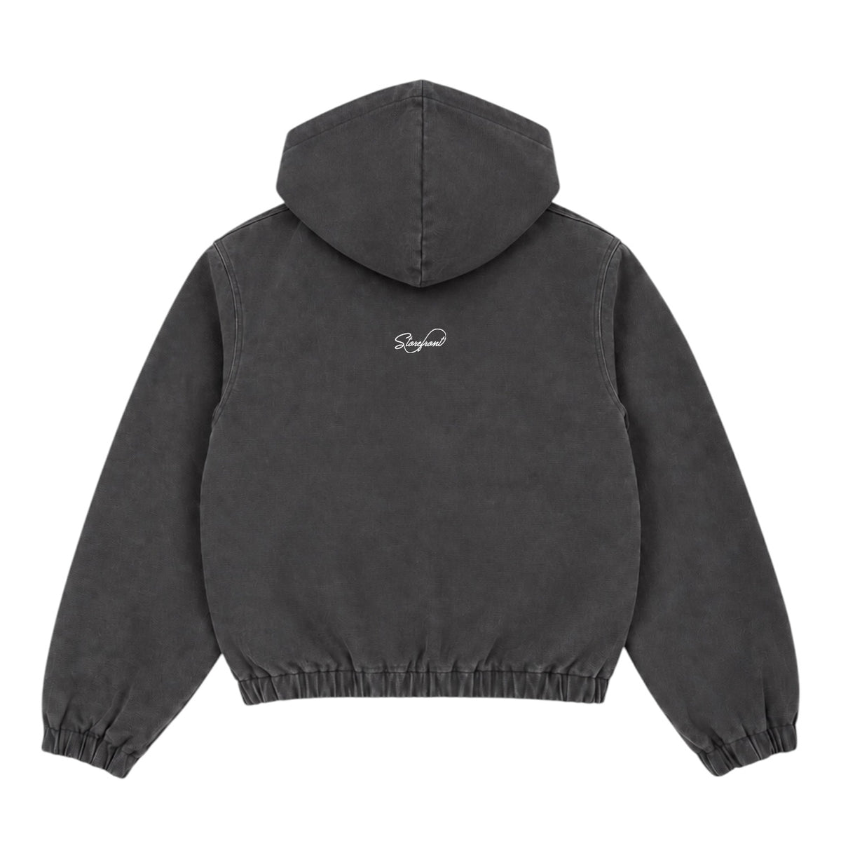 Duck Canvas Zip Up Hoodie (Charcoal)