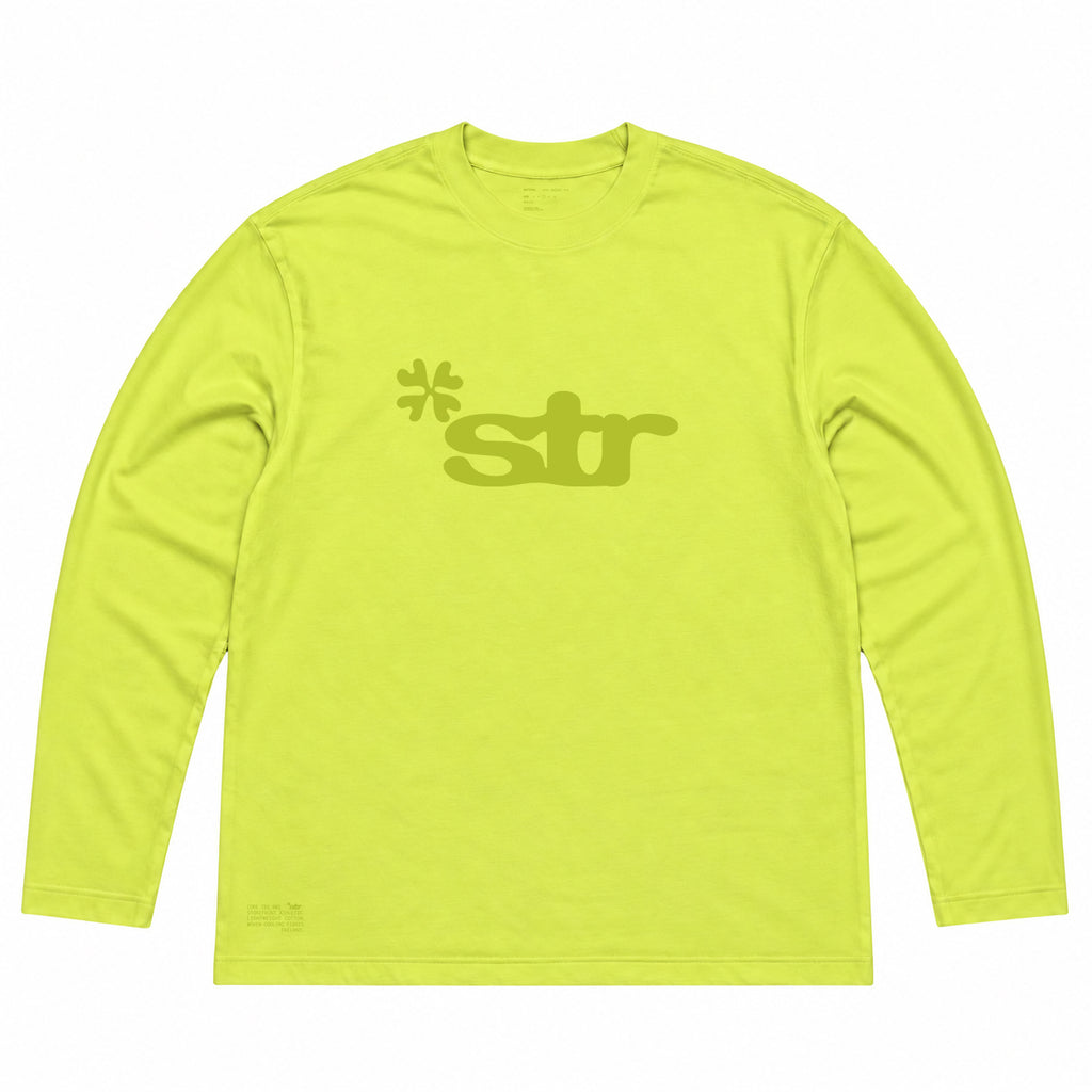 STR Core Spell out Long Sleeve T-shirt (Lime)