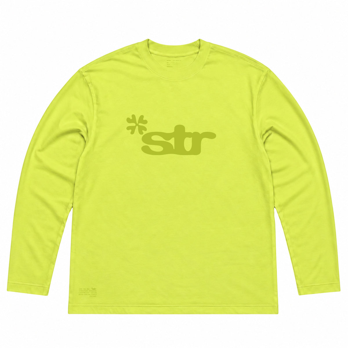 STR Core Spell out Long Sleeve T-shirt (Lime)