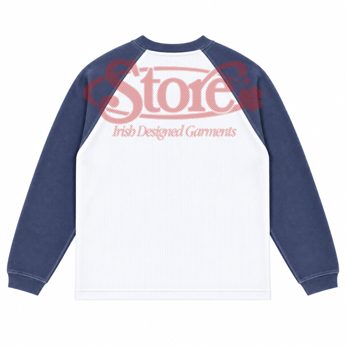 Three Leaf Halftone Raglan Waffle (Navy)