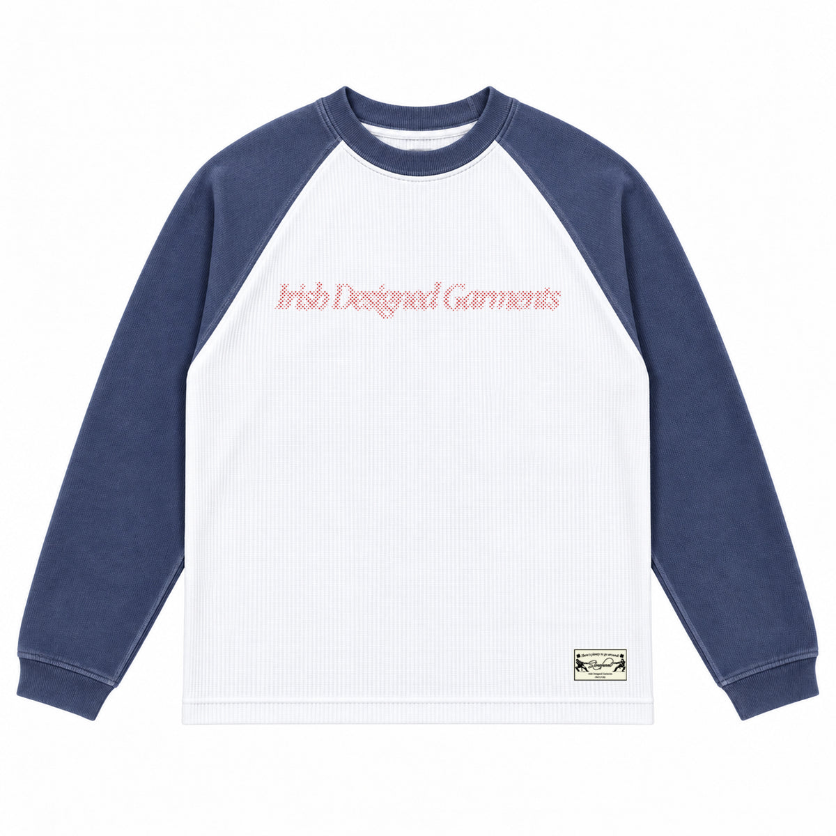Three Leaf Halftone Raglan Waffle (Navy)