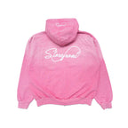 Faded Script Zip Up (Pink)