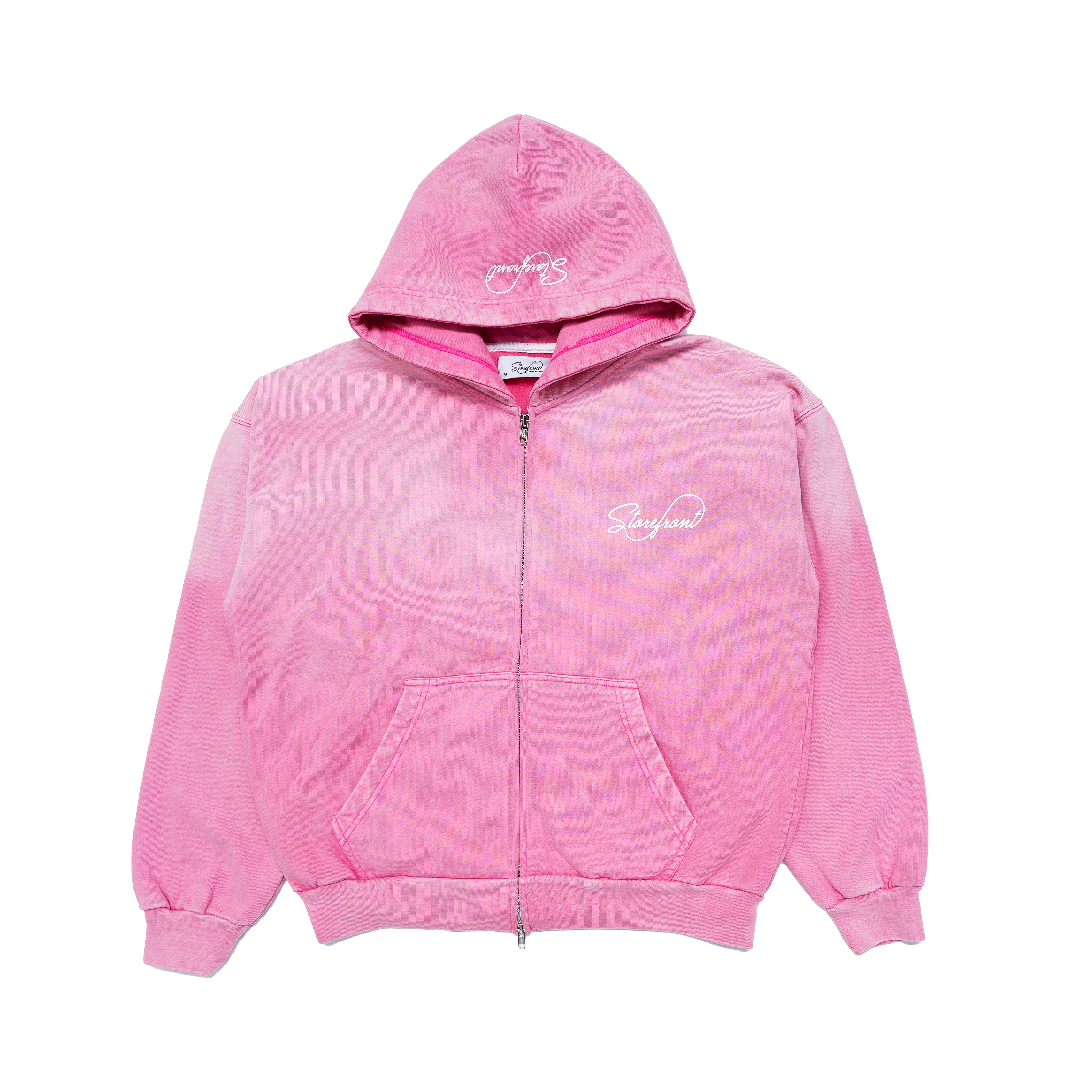Faded Script Zip Up (Pink)