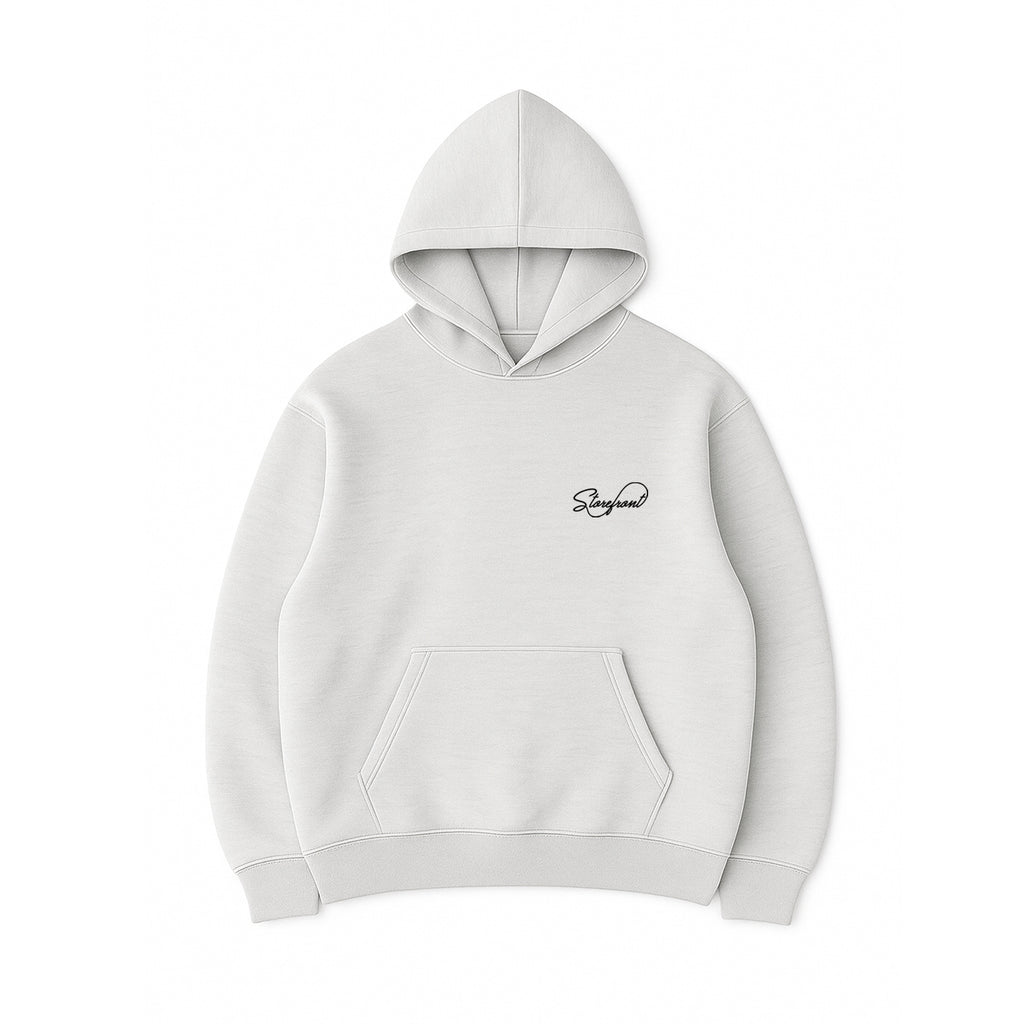 Script Hoodie (Light Ash Grey)