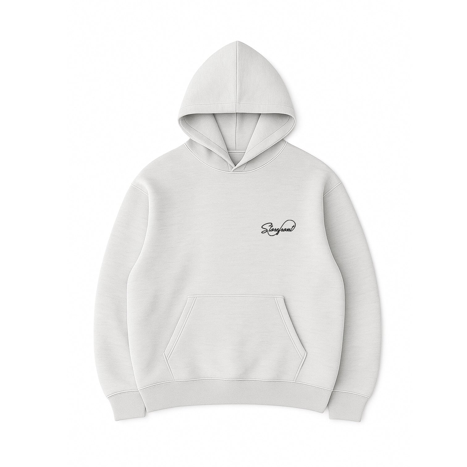 Script Hoodie (Light Ash Grey)