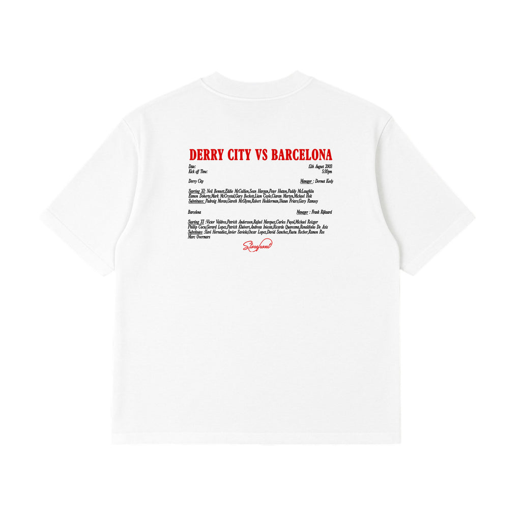Derry vs Barcelona T-Shirt (White)