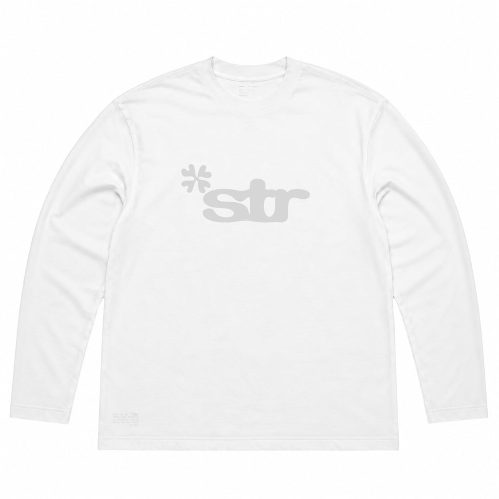 STR Core Spell Out Long Sleeve T-shirt (White)